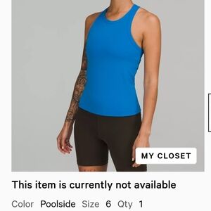 Poolside Align Waist-Length Racerback Tank Top